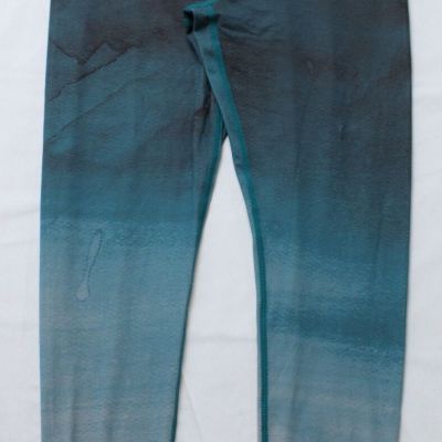 Sol & Mane Women's High Waisted Mudra Legging MR2 Green Lagoon Large NWT